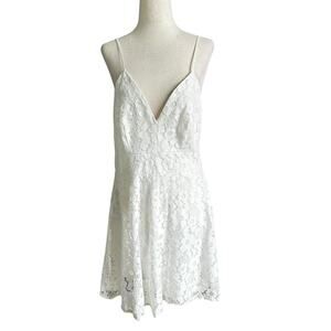Loveriche White Lined Lace Dress Women's Size Medium | 5-32